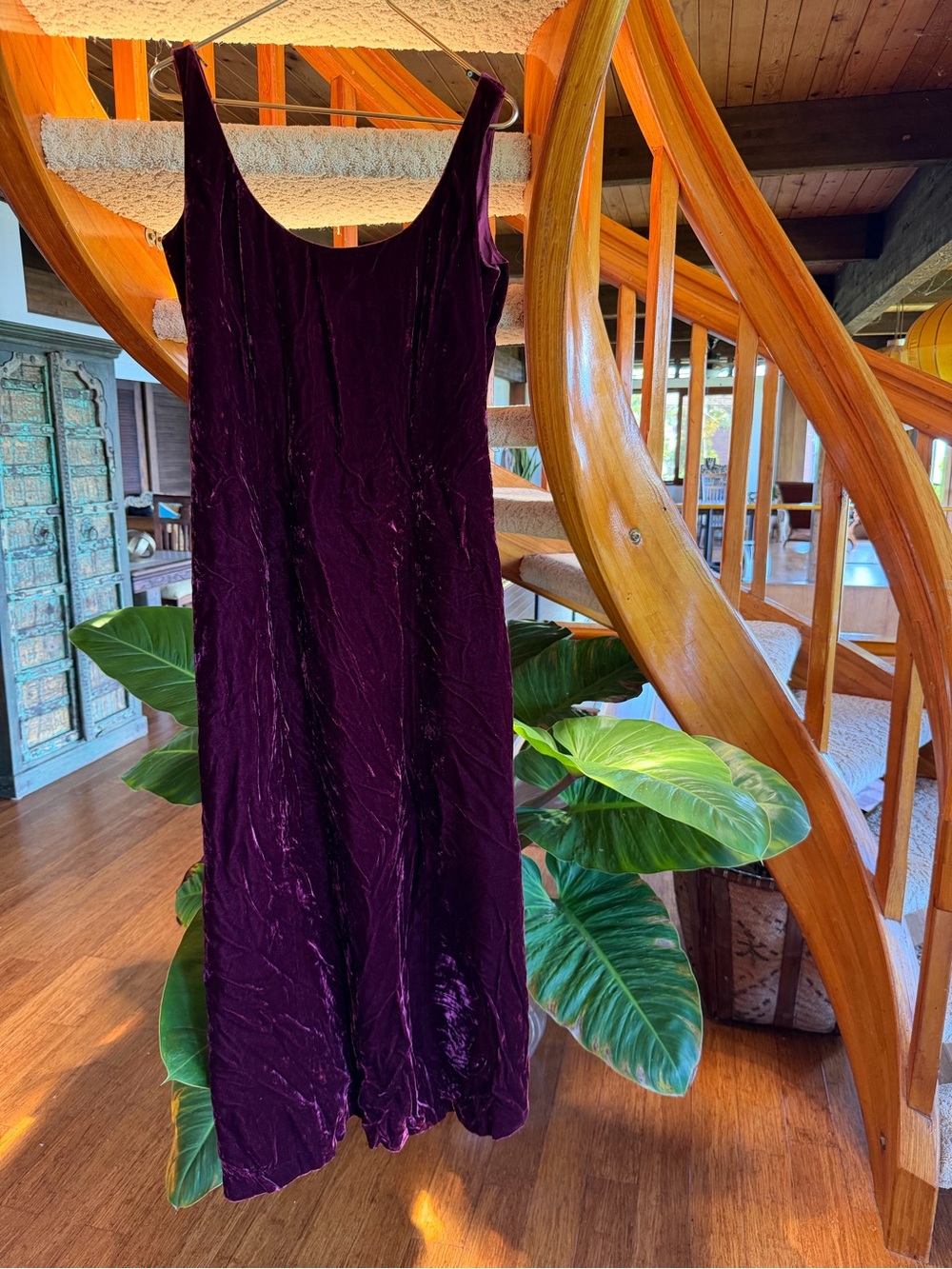 VIntage LAURA ASHLEY v back velvet dress